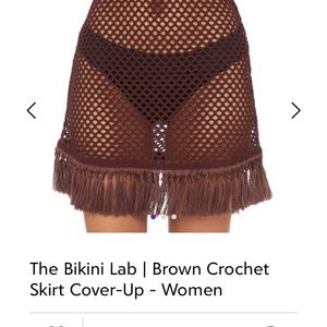 The Bikini Lab Crocket Fringe Coverup Skirt S